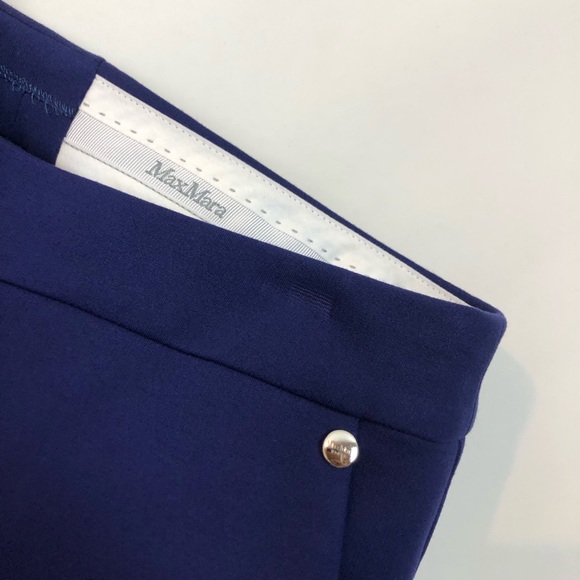 MaxMara Indigo Knit Ankle Pants 12 - Picture 5 of 7